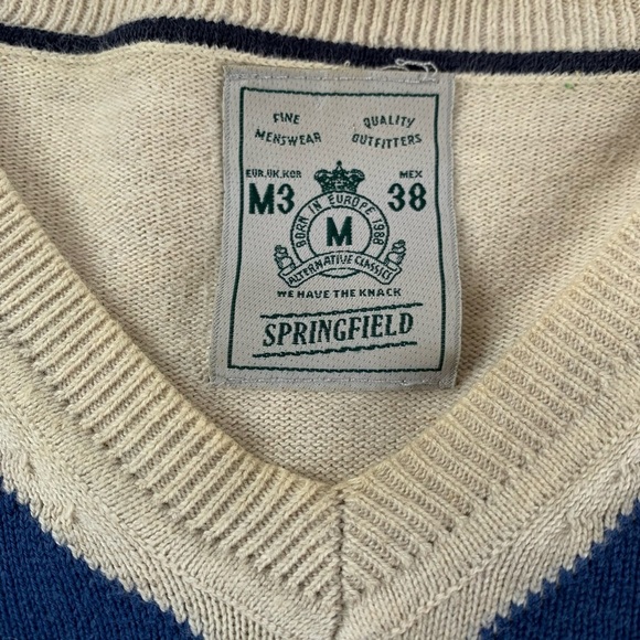 Cotton long sleeved argyle sweater - Picture 9 of 10